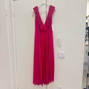Zara Pleated Maxi Dress